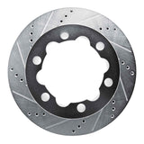 Dynamic Friction 2006-2025 American Coach Patriot Rear Left Drilled & Slotted Silver Brake Rotor by Dynamic Friction Company 631-63134L