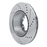 Dynamic Friction 2006-2025 American Coach Patriot Rear Left Drilled & Slotted Silver Brake Rotor by Dynamic Friction Company 631-63134L