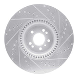 Dynamic Friction 2007-2009 Mercedes-Benz GL320 Front Left Drilled & Slotted Silver Brake Rotor by Dynamic Friction Company 631-63136L