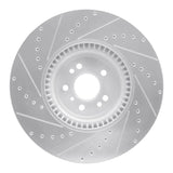 Dynamic Friction 2007-2009 Mercedes-Benz GL320 Front Right Drilled & Slotted Silver Brake Rotor by Dynamic Friction Company 631-63136R