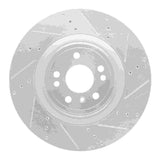 Dynamic Friction 2012-2019 Mercedes-Benz ML350 Front Right Drilled & Slotted Silver Brake Rotor by Dynamic Friction Company 631-63139R