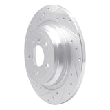 Dynamic Friction 2012-2018 Mercedes-Benz GLE300D Rear Left Drilled & Slotted Silver Brake Rotor by Dynamic Friction Company 631-63143L