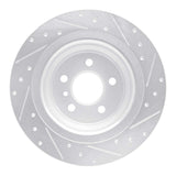 Dynamic Friction 2012-2018 Mercedes-Benz GLE300D Rear Left Drilled & Slotted Silver Brake Rotor by Dynamic Friction Company 631-63143L