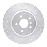 Dynamic Friction 2012-2018 Mercedes-Benz GLE300D Rear Left Drilled & Slotted Silver Brake Rotor by Dynamic Friction Company 631-63143L
