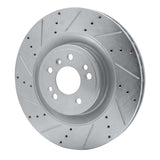Dynamic Friction 2013-2019 Mercedes-Benz GLS450 Front Left Drilled & Slotted Silver Brake Rotor by Dynamic Friction Company 631-63146L
