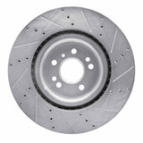 Dynamic Friction 2013-2019 Mercedes-Benz GLS450 Front Left Drilled & Slotted Silver Brake Rotor by Dynamic Friction Company 631-63146L