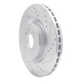 Dynamic Friction 2013-2019 Mercedes-Benz GLE400 Front Right Drilled & Slotted Silver Brake Rotor by Dynamic Friction Company 631-63146R