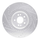 Dynamic Friction 2013-2019 Mercedes-Benz GLE400 Front Right Drilled & Slotted Silver Brake Rotor by Dynamic Friction Company 631-63146R