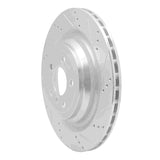 Dynamic Friction 2013-2019 Mercedes-Benz GLS350 Rear Right Drilled & Slotted Silver Brake Rotor by Dynamic Friction Company 631-63150R