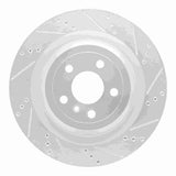 Dynamic Friction 2013-2019 Mercedes-Benz GLS350 Rear Right Drilled & Slotted Silver Brake Rotor by Dynamic Friction Company 631-63150R