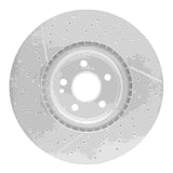 Dynamic Friction 2014-2019 Mercedes-Benz GLA45 AMG Front Drilled & Slotted Silver Brake Rotor by Dynamic Friction Company 631-63151
