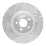 Dynamic Friction 2014-2019 Mercedes-Benz GLA45 AMG Front Drilled & Slotted Silver Brake Rotor by Dynamic Friction Company 631-63151