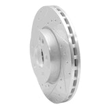 Dynamic Friction 2016-2023 Mercedes-Benz Viano (Mexico) Front Left Drilled & Slotted Silver Brake Rotor by Dynamic Friction Company 631-63158L