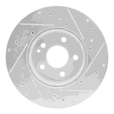 Dynamic Friction 2016-2023 Mercedes-Benz Viano (Mexico) Front Left Drilled & Slotted Silver Brake Rotor by Dynamic Friction Company 631-63158L