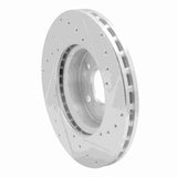 Dynamic Friction 2016-2023 Mercedes-Benz Viano (Mexico) Front Left Drilled & Slotted Silver Brake Rotor by Dynamic Friction Company 631-63158L