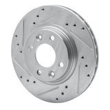 Dynamic Friction 2015-2019 Renault Logan (Mexico) Front Left Drilled & Slotted Silver Brake Rotor by Dynamic Friction Company 631-63159L