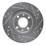 Dynamic Friction 2015-2019 Renault Logan (Mexico) Front Left Drilled & Slotted Silver Brake Rotor by Dynamic Friction Company 631-63159L