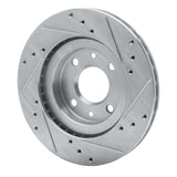 Dynamic Friction 2015-2019 Renault Logan (Mexico) Front Left Drilled & Slotted Silver Brake Rotor by Dynamic Friction Company 631-63159L