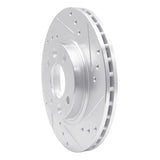 Dynamic Friction 2015-2019 Renault Logan (Mexico) Front Right Drilled & Slotted Silver Brake Rotor by Dynamic Friction Company 631-63159R