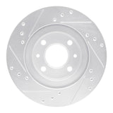 Dynamic Friction 2015-2019 Renault Logan (Mexico) Front Right Drilled & Slotted Silver Brake Rotor by Dynamic Friction Company 631-63159R