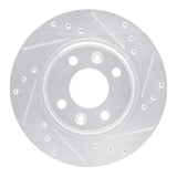 Dynamic Friction 2015-2019 Renault Logan (Mexico) Front Right Drilled & Slotted Silver Brake Rotor by Dynamic Friction Company 631-63159R