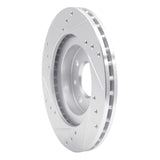 Dynamic Friction 2015-2019 Renault Logan (Mexico) Front Right Drilled & Slotted Silver Brake Rotor by Dynamic Friction Company 631-63159R