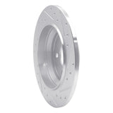 Dynamic Friction 2016-2023 Mercedes-Benz Metris Rear Left Drilled & Slotted Silver Brake Rotor by Dynamic Friction Company 631-63161L