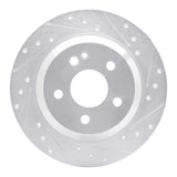 Dynamic Friction 2016-2023 Mercedes-Benz Metris Rear Right Drilled & Slotted Silver Brake Rotor by Dynamic Friction Company 631-63161R