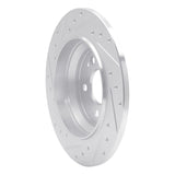 Dynamic Friction 2016-2023 Mercedes-Benz Metris Rear Right Drilled & Slotted Silver Brake Rotor by Dynamic Friction Company 631-63161R