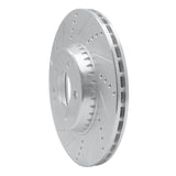 Dynamic Friction 2016-2023 Mercedes-Benz GLC43 AMG Rear Left Drilled & Slotted Silver Brake Rotor by Dynamic Friction Company 631-63162L