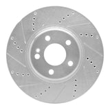 Dynamic Friction 2016-2023 Mercedes-Benz GLC43 AMG Rear Left Drilled & Slotted Silver Brake Rotor by Dynamic Friction Company 631-63162L