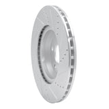 Dynamic Friction 2016-2023 Mercedes-Benz GLC43 AMG Rear Left Drilled & Slotted Silver Brake Rotor by Dynamic Friction Company 631-63162L