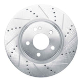 Dynamic Friction 2016-2023 Mercedes-Benz GLC350e Rear Right Drilled & Slotted Silver Brake Rotor by Dynamic Friction Company 631-63162R