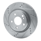 Dynamic Friction 2014-2019 Mercedes-Benz GLA250 (Mexico) Rear Left Drilled & Slotted Silver Brake Rotor by Dynamic Friction Company 631-63163L
