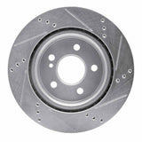 Dynamic Friction 2014-2019 Mercedes-Benz GLA250 (Mexico) Rear Left Drilled & Slotted Silver Brake Rotor by Dynamic Friction Company 631-63163L