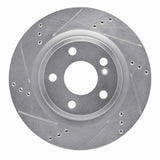 Dynamic Friction 2014-2019 Mercedes-Benz GLA250 (Mexico) Rear Left Drilled & Slotted Silver Brake Rotor by Dynamic Friction Company 631-63163L