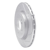 Dynamic Friction 2014-2019 Mercedes-Benz GLA250 (Mexico) Rear Right Drilled & Slotted Silver Brake Rotor by Dynamic Friction Company 631-63163R