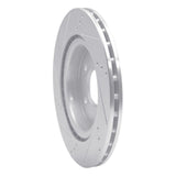 Dynamic Friction 2014-2019 Mercedes-Benz GLA250 (Mexico) Rear Right Drilled & Slotted Silver Brake Rotor by Dynamic Friction Company 631-63163R
