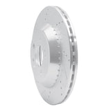 Dynamic Friction 2015-2021 Mercedes-Benz S550 Rear Left Drilled & Slotted Silver Brake Rotor by Dynamic Friction Company 631-63165L