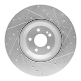 Dynamic Friction 2017-2023 Mercedes-Benz CLS450 Rear Left Drilled & Slotted Silver Brake Rotor by Dynamic Friction Company 631-63166L