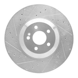 Dynamic Friction 2017-2023 Mercedes-Benz CLS450 Rear Left Drilled & Slotted Silver Brake Rotor by Dynamic Friction Company 631-63166L