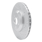 Dynamic Friction 2017-2023 Mercedes-Benz E450 Rear Right Drilled & Slotted Silver Brake Rotor by Dynamic Friction Company 631-63166R