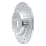 Dynamic Friction 2015-2021 Mercedes-Benz C180 (Mexico) Rear Left Drilled & Slotted Silver Brake Rotor by Dynamic Friction Company 631-63173L