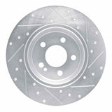 Dynamic Friction 2015-2021 Mercedes-Benz C180 (Mexico) Rear Left Drilled & Slotted Silver Brake Rotor by Dynamic Friction Company 631-63173L