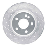 Dynamic Friction 2015-2021 Mercedes-Benz C180 (Mexico) Rear Left Drilled & Slotted Silver Brake Rotor by Dynamic Friction Company 631-63173L