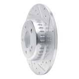 Dynamic Friction 2015-2021 Mercedes-Benz C200 (Mexico) Rear Right Drilled & Slotted Silver Brake Rotor by Dynamic Friction Company 631-63173R