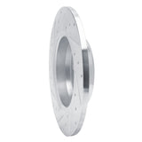 Dynamic Friction 2015-2021 Mercedes-Benz C200 (Mexico) Rear Right Drilled & Slotted Silver Brake Rotor by Dynamic Friction Company 631-63173R