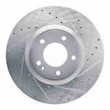 Dynamic Friction 2019-2025 Mercedes-Benz G550 Front Right Drilled & Slotted Silver Brake Rotor by Dynamic Friction Company 631-63176R