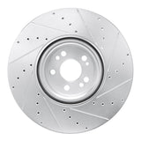 Dynamic Friction 2020-2026 Mercedes-Benz Maybach GLS600 Front Left Drilled & Slotted Silver Brake Rotor by Dynamic Friction Company 631-63180L