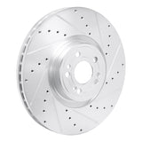 Dynamic Friction 2020-2026 Mercedes-Benz GLE350 Front Right Drilled & Slotted Silver Brake Rotor by Dynamic Friction Company 631-63180R